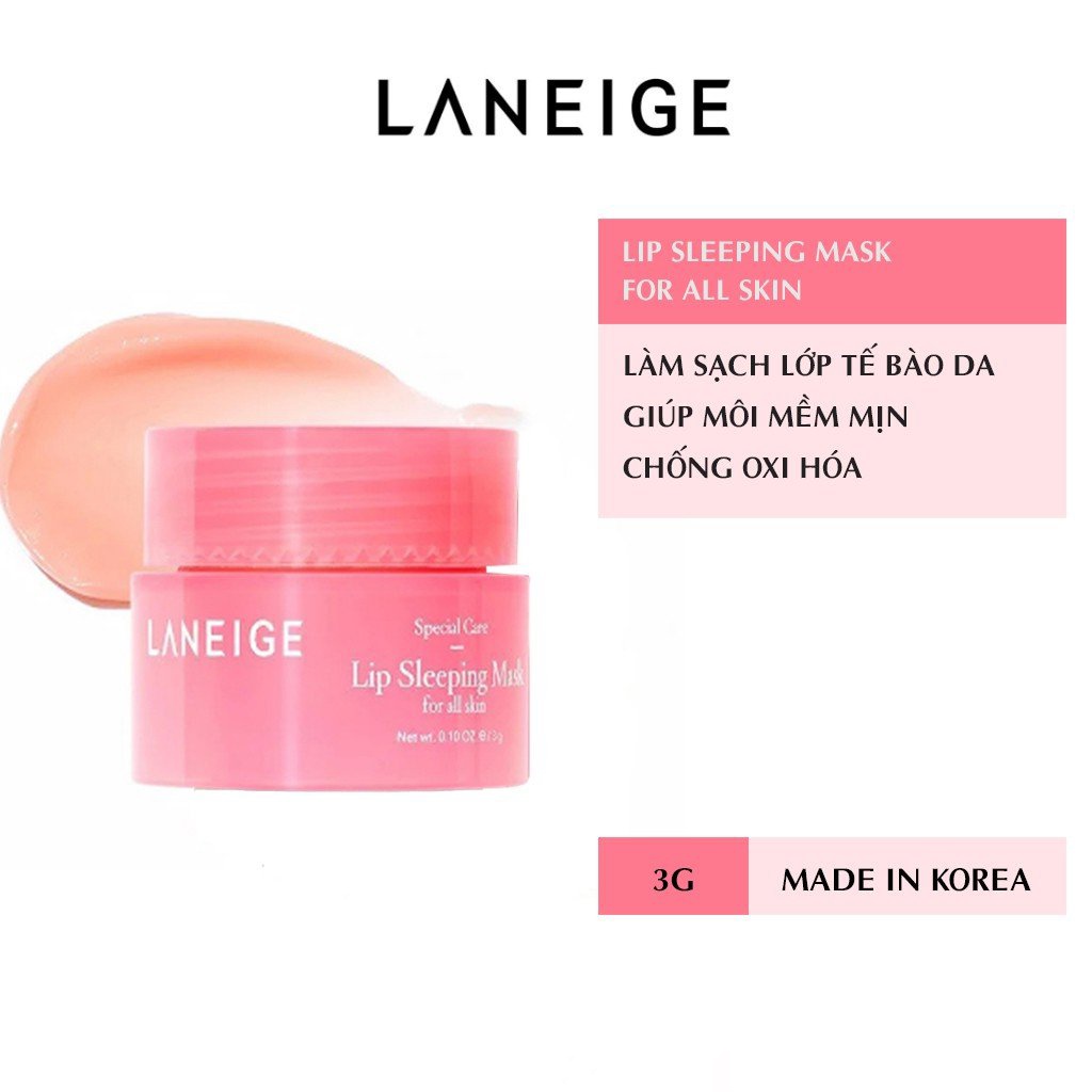 Mặt Nạ Ngủ Cực Mềm Môi Laneige Lip Sleeping Mask 3g