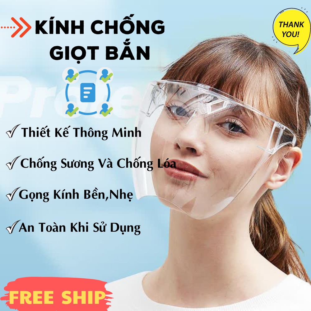 Kính bảo hộ đa năng chống giọt bắn kháng khuẩn , kính khẩu trang phòng dịch cao cấp ATILA SHOP