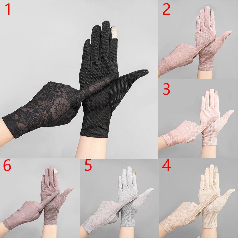 Găng Tay Lái Xe Phối Ren Mỏng Thoáng Khí Thời Trang Mùa Hè Cho Nữ