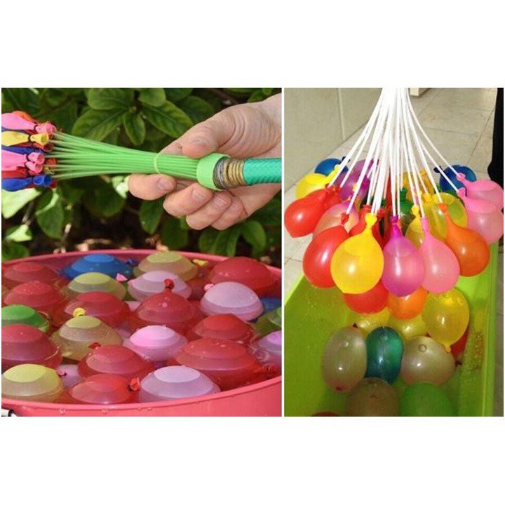 Bộ 111 bong bóng nước Magic Balloons BƠM SIÊU NHANH thiết kế tiện lợi có vòi bơm sẵn