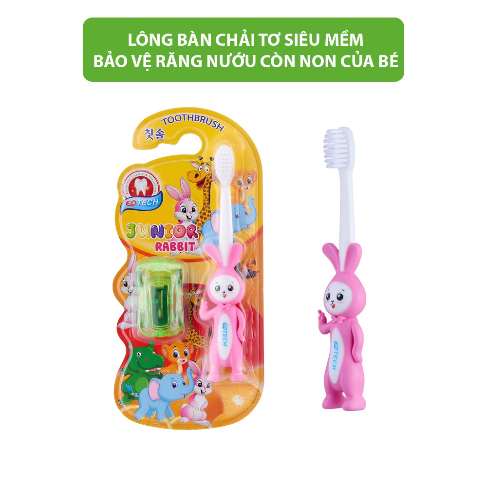 Bàn chải đánh răng cho bé hình con thỏ EQ Tech Junior Rabbit bàn chải đánh răng lông mềm cho bé bảo vệ nướu và răng