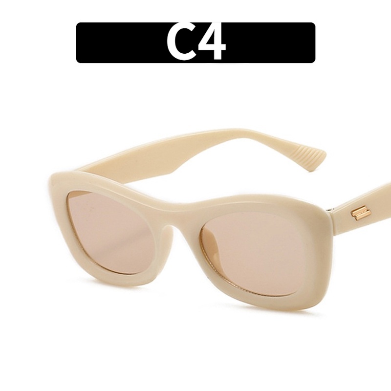 Kính mát gọng mắt mèo hình bầu dục cỡ lớn phong cách hip hop Âu Mỹ thời trang