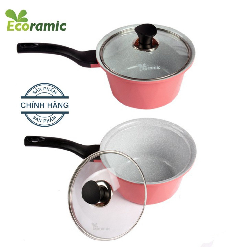 Quánh Ecoramic đáy từ phủ 7 lớp chống dính ceramic siêu bền size 18cm