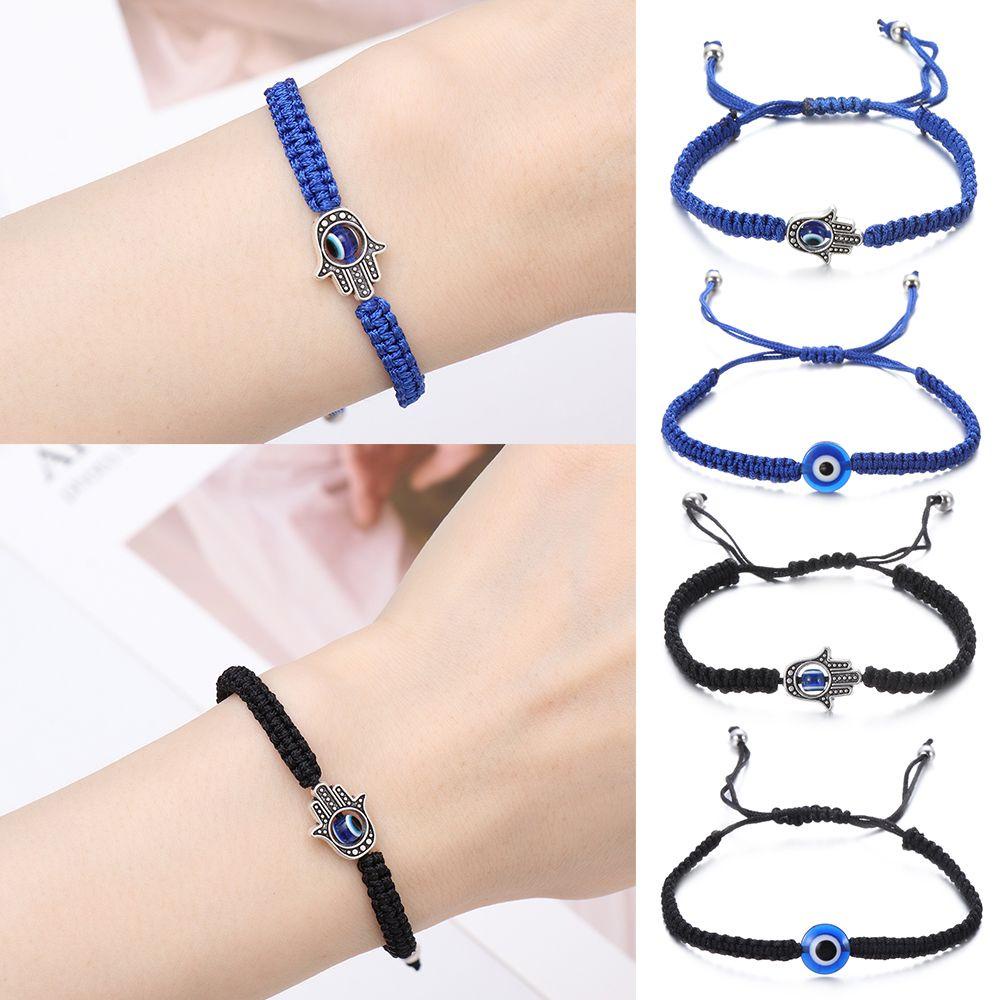 Vòng Đeo Tay Bùa Hộ Mệnh May Mắn Dạng Chuỗi Hạt Mắt Quỷ Mới