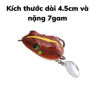 Mồi nhái hơi V3 câu lure cá lóc nặng 7g dài 4,5cm cực nhạy - Mồi nhái hơi frog toon V3 Thái Lan câu cá lóc đồng bông