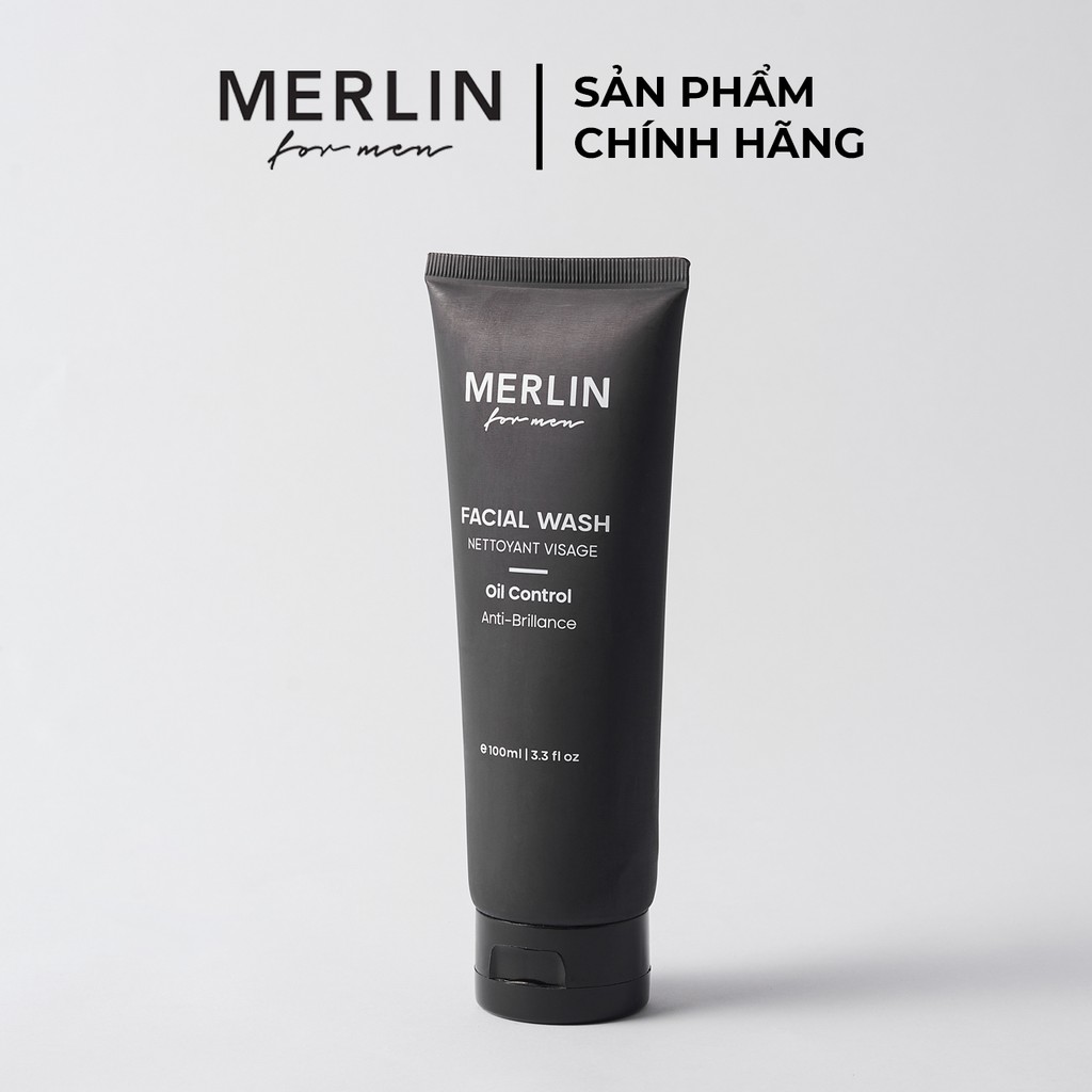 Merlin Facial Wash - Sữa Rửa Mặt Nam Cho Da Dầu 100ml | BigBuy360 - bigbuy360.vn