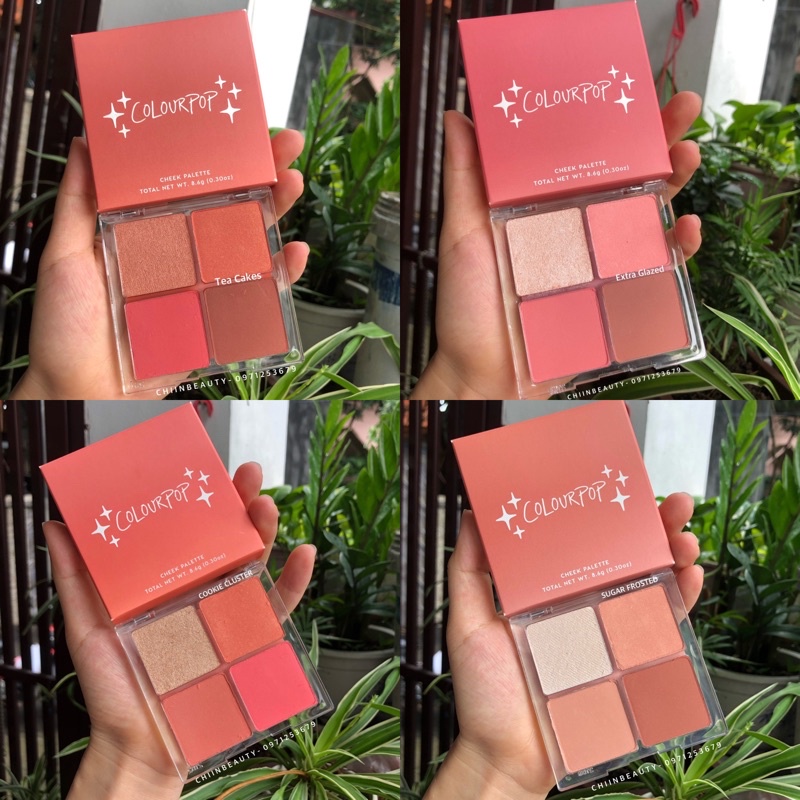 Có sẵn - Bảng phấn má hồng Colourpop Cheek Palette (Cookie cluster, Extra Glazed, Sugar Frosted, Tea Cakes)