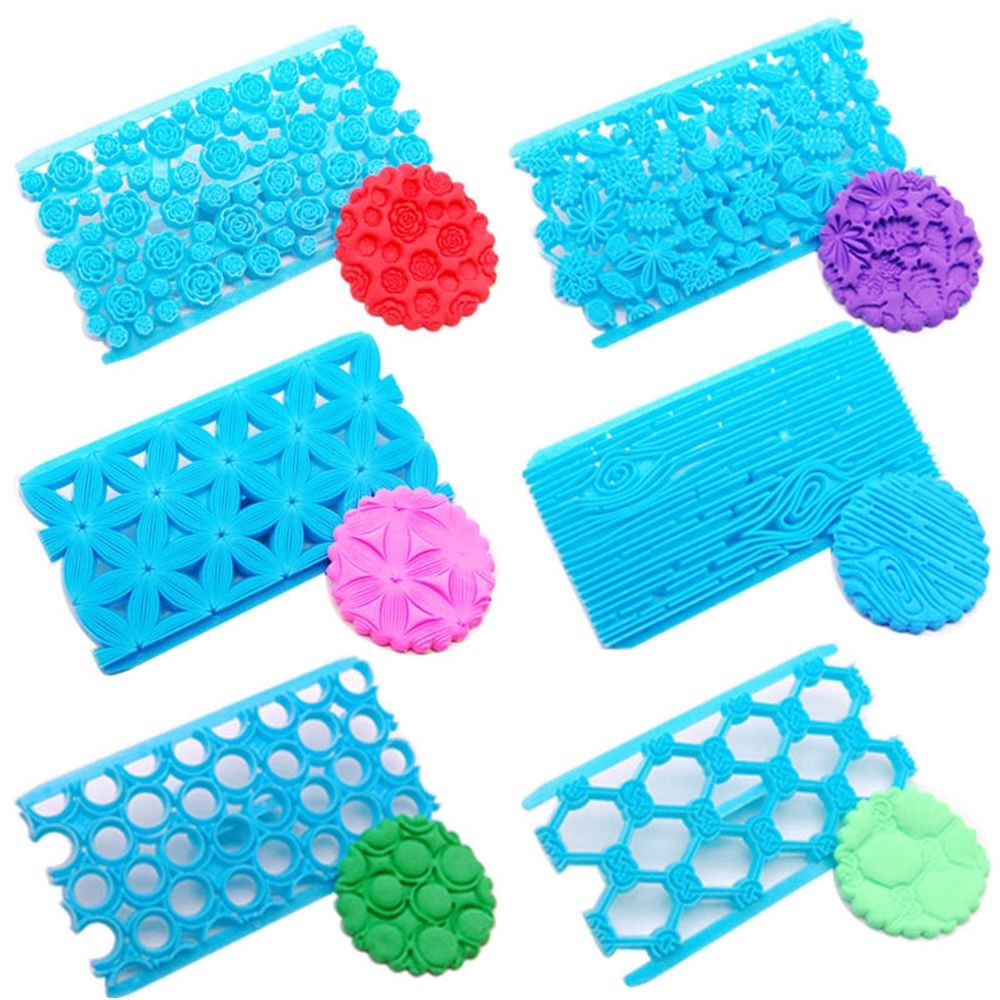 Khuôn in nổi làm bánh họa tiết hoa chất liệu nhựa BPA kích thước 15x8x0.8cm tiện dụng