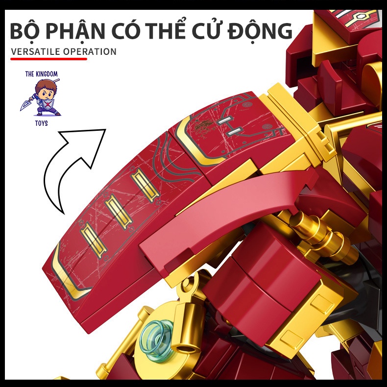 Đồ Chơi Lắp Ráp HulkBuster Iron Man Mô Hình Robot Siêu Anh Hùng Người Sắt LY76026