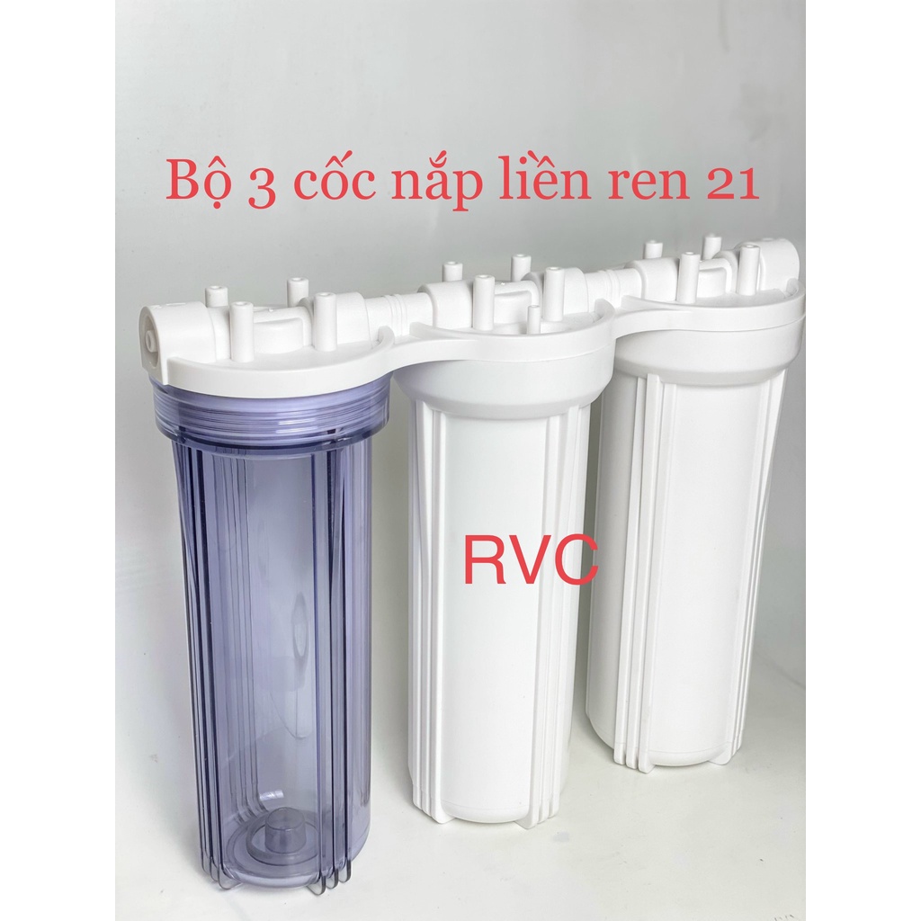 Bộ ba cốc nhập Shitong ren 21 kèm 3 lõi lọc