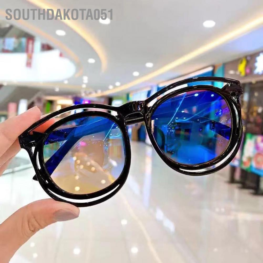 Hàng HOT Kính Râm Trẻ Em Tròn Mờ bằng nhựa chặn tia UV dễ thương ngoài trời【Southdakota051】