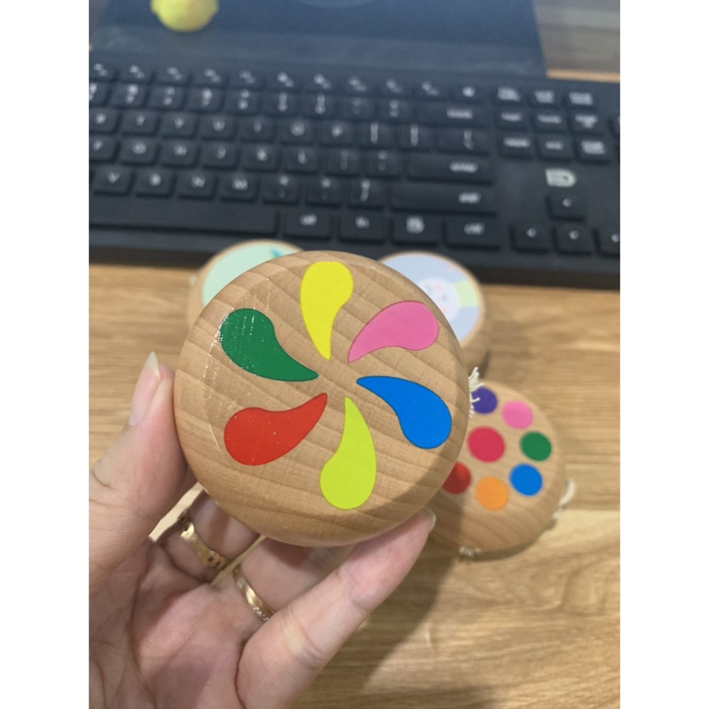 TRÒ CHƠI CON QUAY YOYO BẰNG GỖ HÌNH NGỘ NGHĨNH ĐÁNG YÊU CHO BÉ