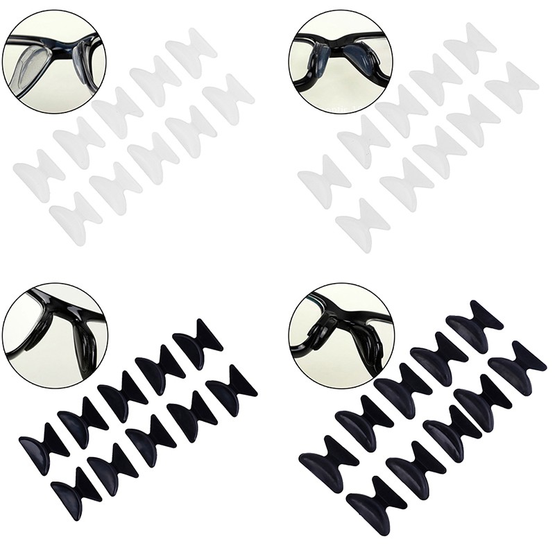 {LUV} 5Pairs Glasses Eyeglass Sunglass Spectacles Anti-Slip Silicone Stick On Nose Pad{LJ}