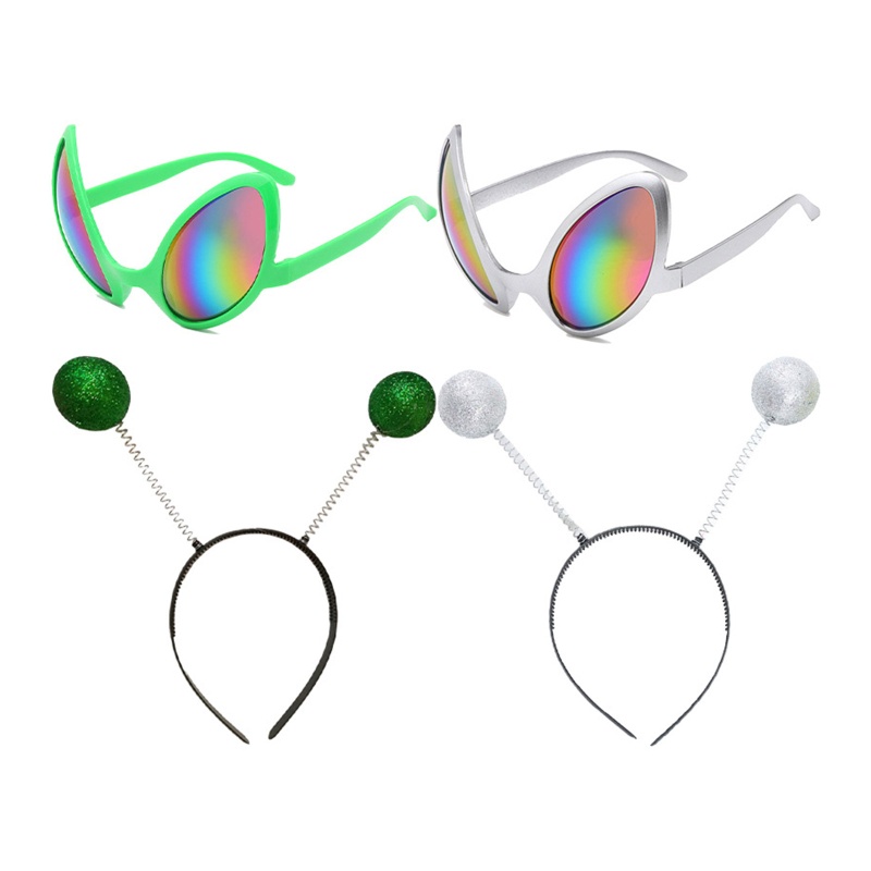 1 Set Băng Đô Cài Tóc &amp; Kính Râm Hình Vương Miện Goth