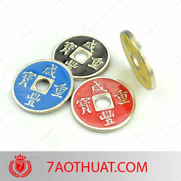 Đồ chơi ảo thuật thú vị : Bộ 4 xu cổ Trung Quốc+video hướng dẫn miễn phí