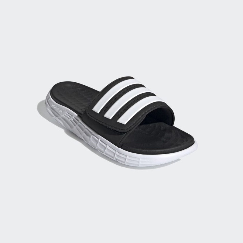 Dép Adidas Duramo SL Slide màu Đen sọc Trắng