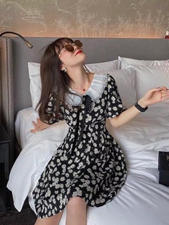 Đầm Daisy Cổ Bèo Thắt Nơ
