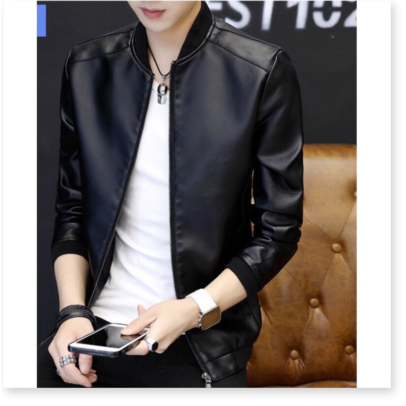 Áo khoác da nam bomber xịn xò cao cấp cho các bạn cool ngầu , bao bảnh KHANH AN FASHION