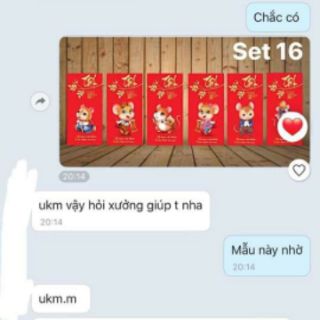 Combo 520 bao lixi 2020