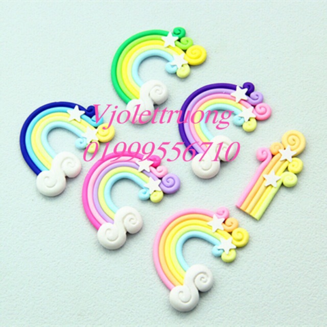 Charm cầu vồng size lớn 4cmx5cm