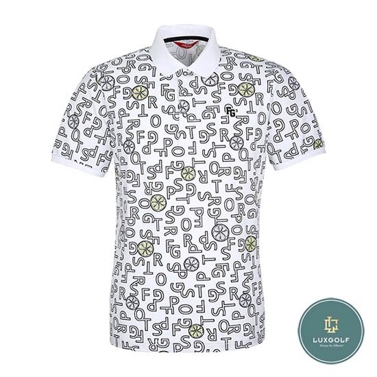 Áo golf ngắn tay nam Fantom họa tiết quả chanh