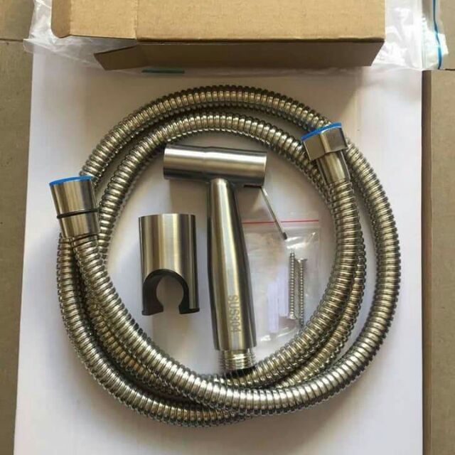 BẢO HÀNH 5 NĂM Vòi Xịt Vệ Sinh bồn cầu Inox 304 và dây và cài xịt
