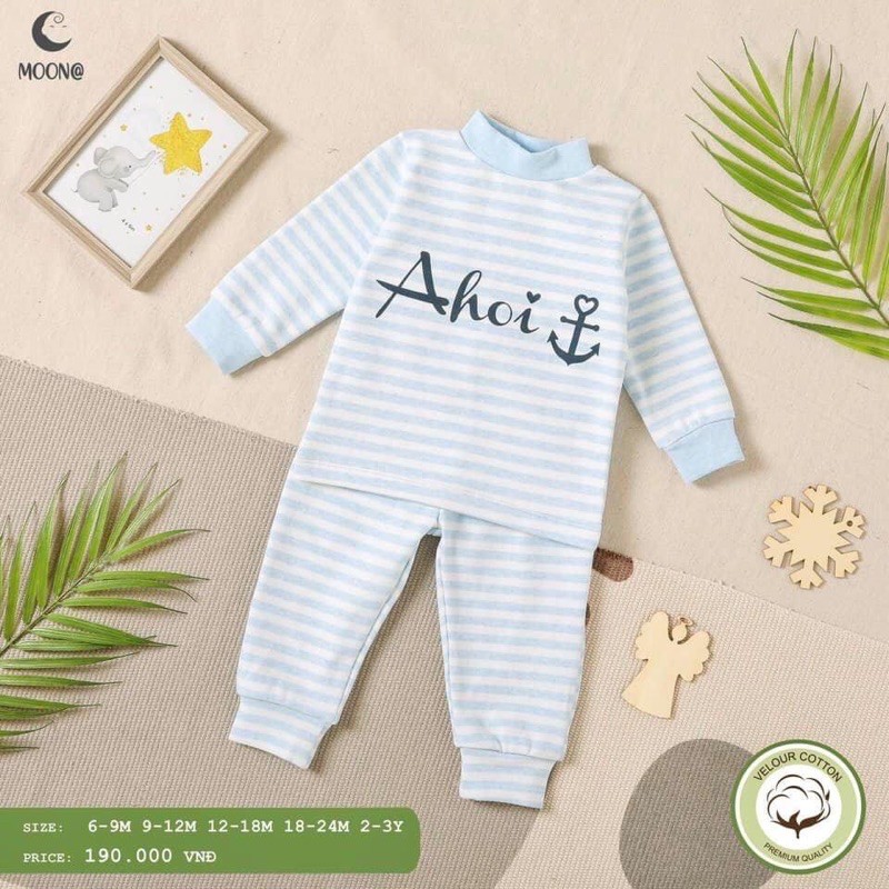 Bộ nỉ nhung Moon cổ 3p