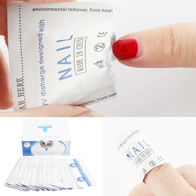 Hộp Giấy Ủ Phá Gel Hộp 204 Miếng Giấy Phá Gel Rất Nhanh, An Toàn, Không Cần Acetone