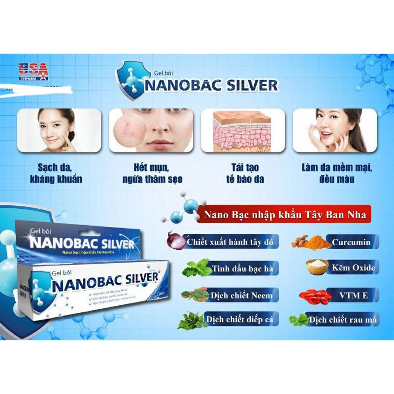 Tuýp bôi NANOBAC SILVER nhập khẩu Tây Ban Nha