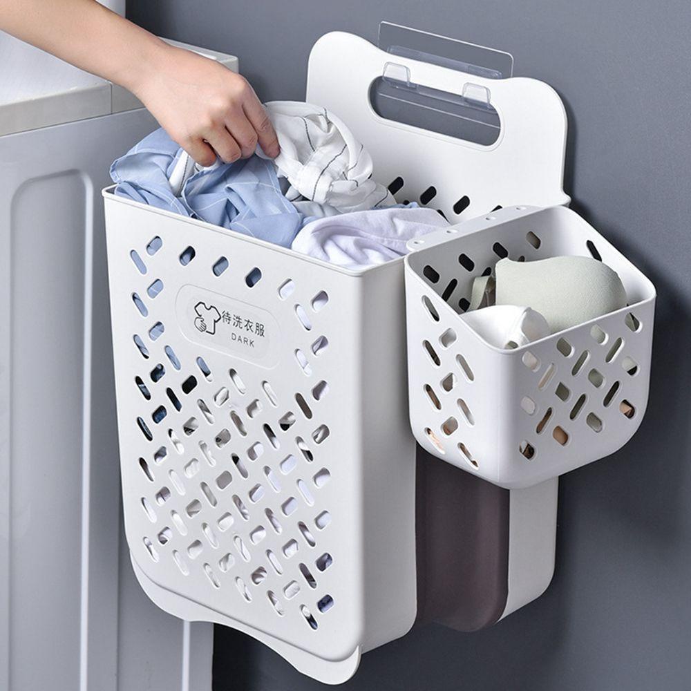 1 Giỏ Đựng Quần Áo Dơ Không Cần Đục Lỗ Sức Chứa Lớn Có Thể Gập Lại