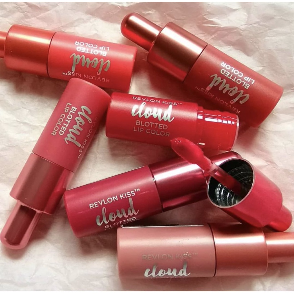 Son Kem Revlon Kiss Cloud Blotted Lip Color 008 Airy Scarlet 016 Berry Soft 014 Blush Much 006 Orange Meringu 013 Whippe
