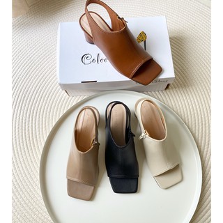 GIÀY SANDAL COLLE GIẢ BOOT GÓT TRÒN 5P