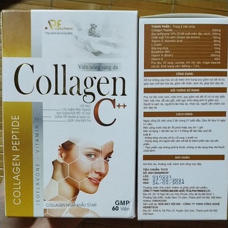 Viên uống Collagen C+  đẹp da, chông lão hoá (nguyên liệu nhập khẩu Mỹ chính hãng 100% Bác sĩ khuyên dùng có nhà thuốc)