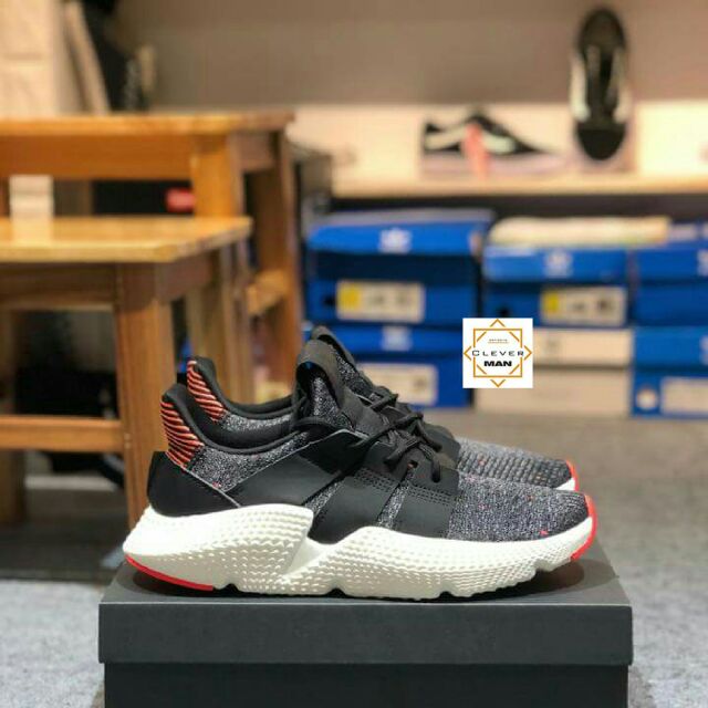 (TẶNG MÓC KHÓA - Video cận cảnh) Giày thể thao sneaker nam nữ PROPHERE Core Black Solar Red đen gót cam