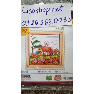 Tranh thêu phong cảnh 25x25cm chưa thêu 29617