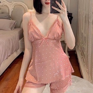 Bộ ngủ lụa 2 dây