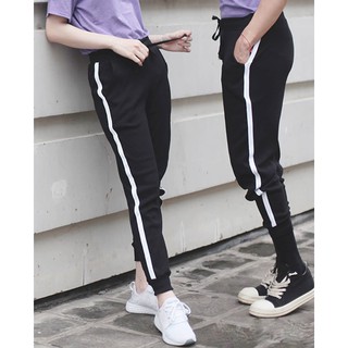 Quần jogger nữ 1 sọc trắng lớn