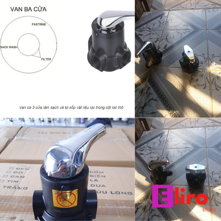 Van 3 ngã,van lọc nước,van 3 cửa,van cơ máy lọc nước,van 3 ngã inox, phi 27(1 cái) VL001 - Hàng công ty