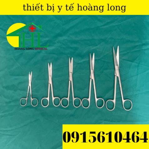[Hàng Chính Hãng Parkistan] Kéo Y Tế Thẳng Nhọn 20cm- Kéo Cắt Chỉ