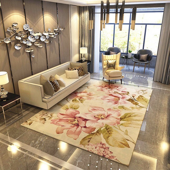Thảm trải sofa 3D siêu vintage mềm mịn chống trượt