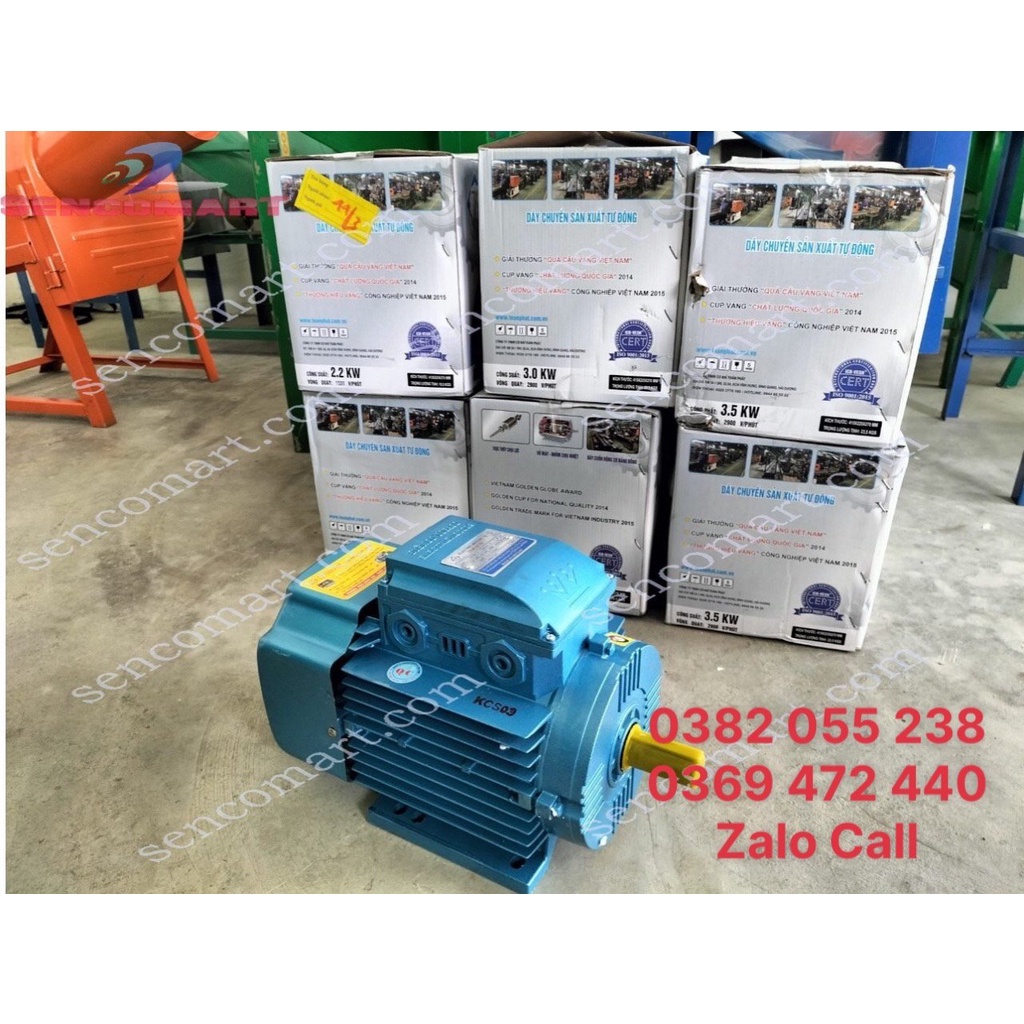 Động cơ motor điện 1 pha 220v 2,2kw 2900 vòng phút, 100% dây đồng, bảo hành 12 tháng