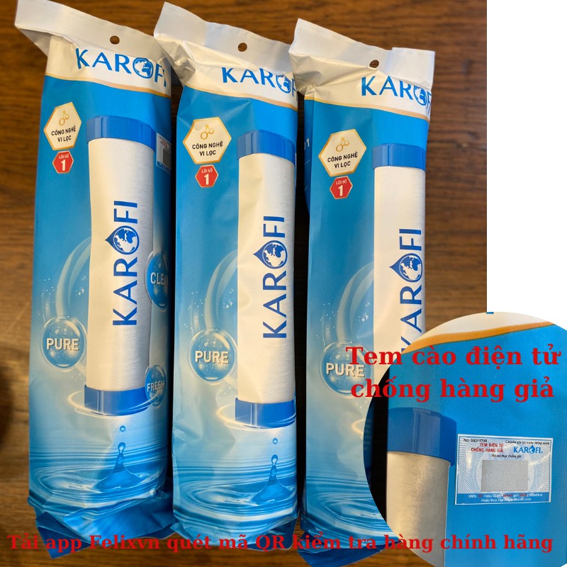 Bộ 3 lõi lọc nước Karofi số 1 PP 5 Micron - Hàng chính hãng | BigBuy360 - bigbuy360.vn