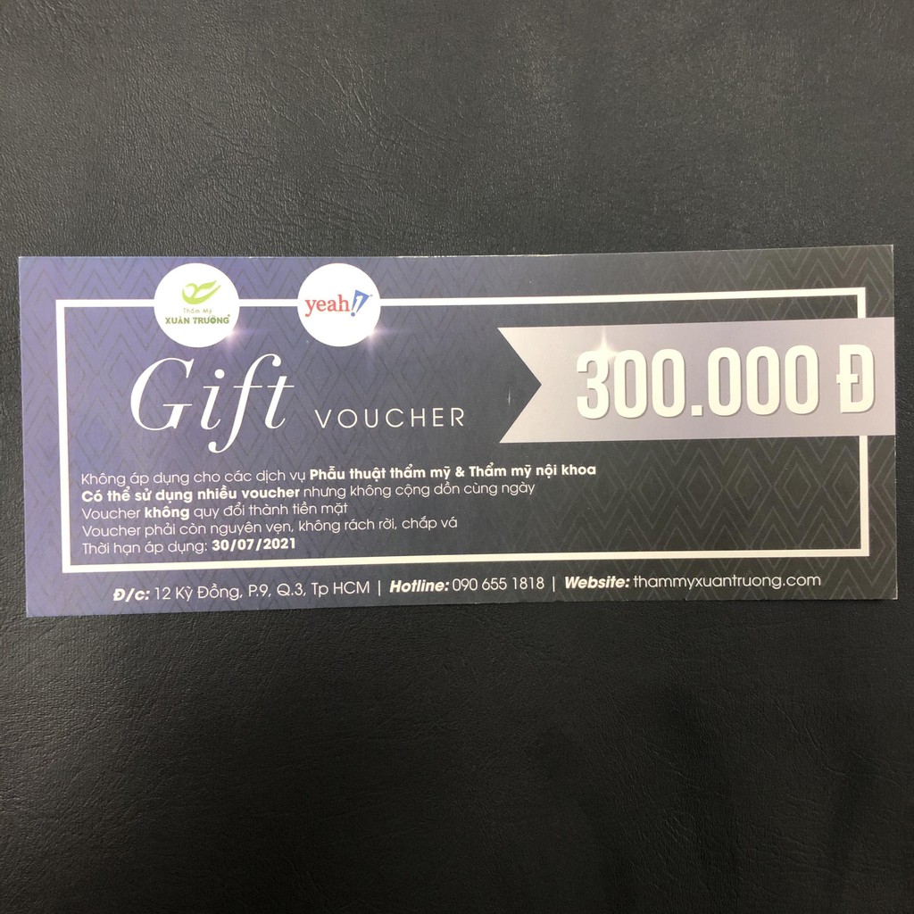 Gift Voucher 300000VNĐ Thẩm mỹ Xuân Trường