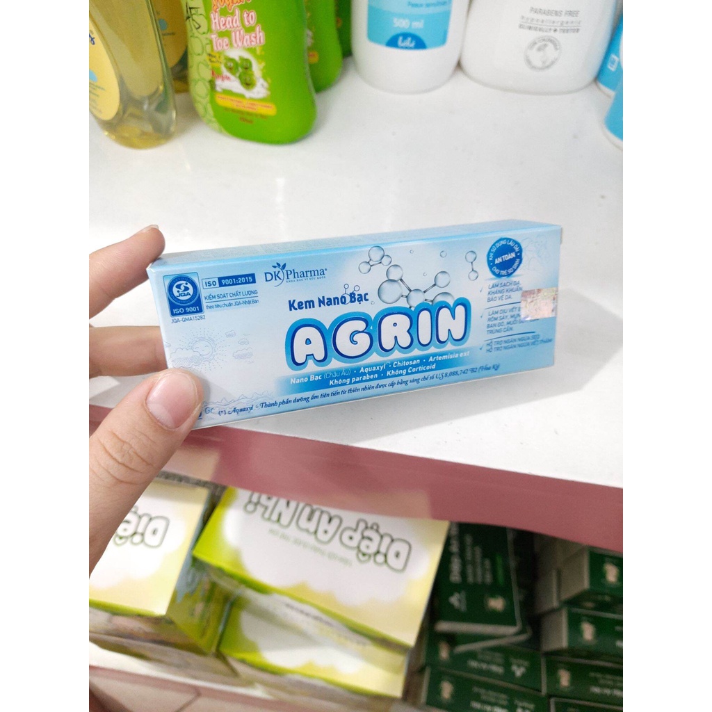 [Chính Hãng]  Kem Nano bạc AGRIN - Làm sạch, kháng khuẩn,bảo vệ da, ngăn ngừa sẹo, vết thâm ( tuýp 25g) ....