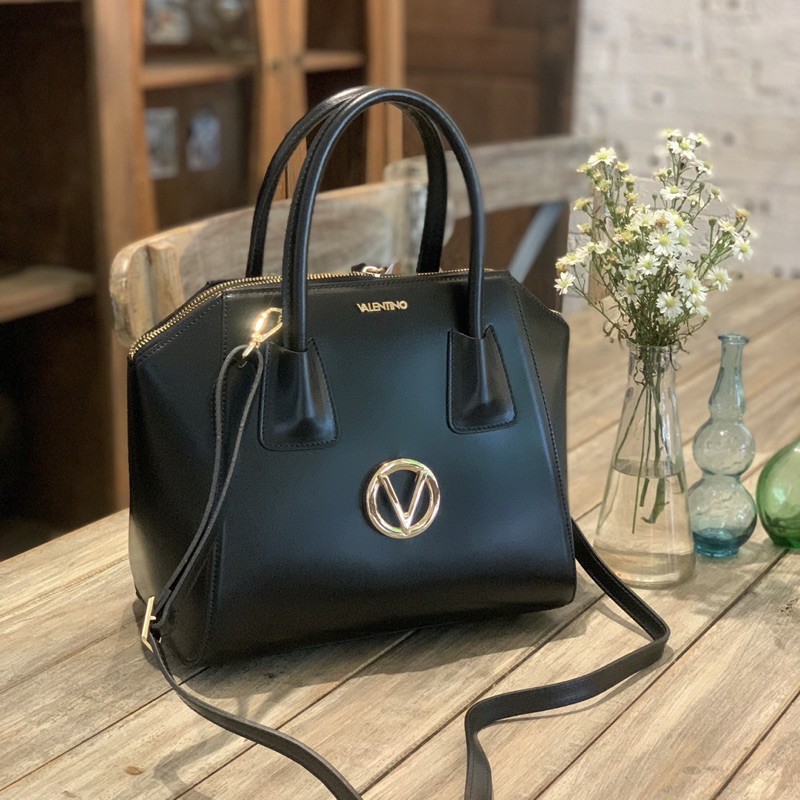 Túi VALENTINO satchel đen hàng Ý chính hãng