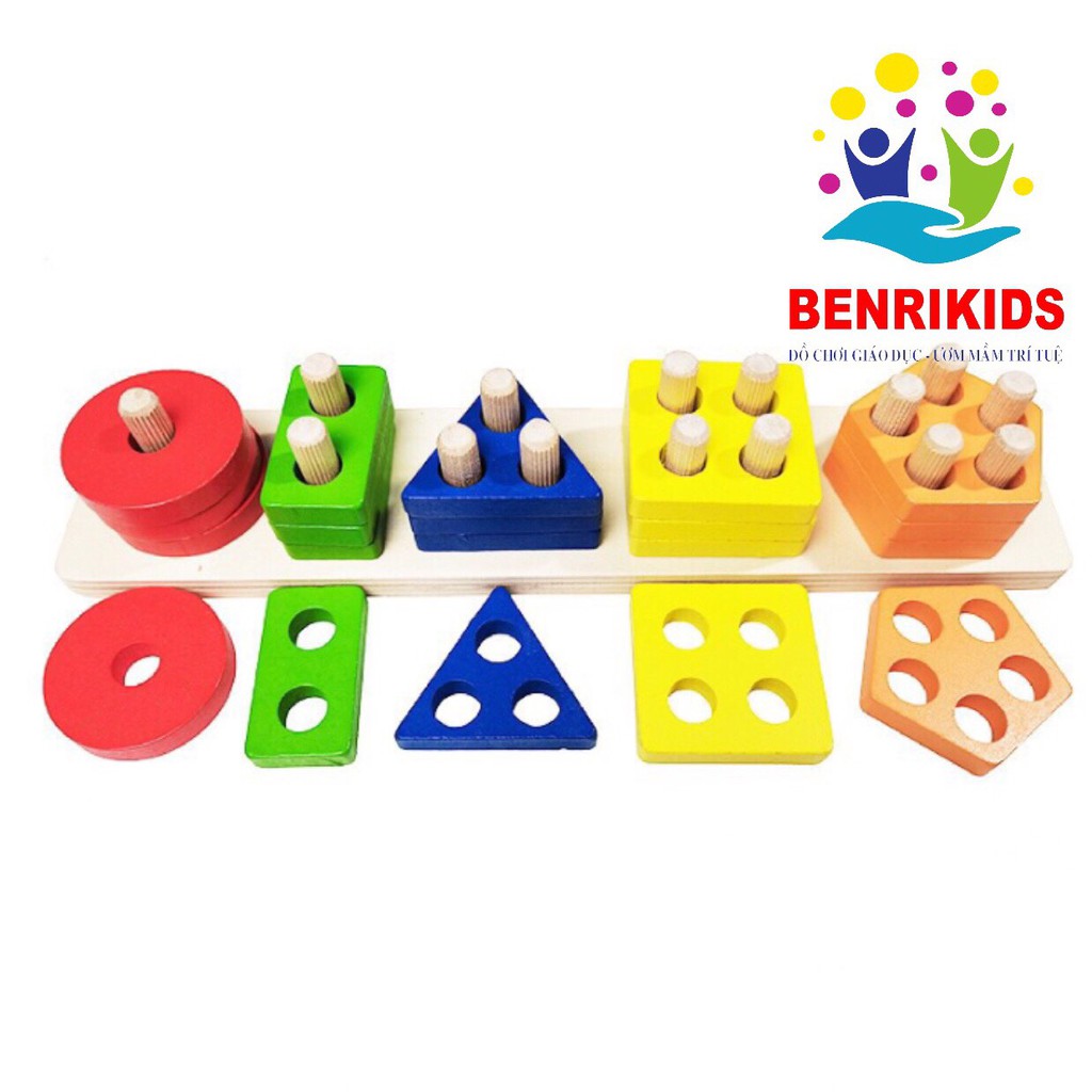 Combo 2 Bộ Thả Hình Cho Bé Giáo Cụ Chuẩn Montessori