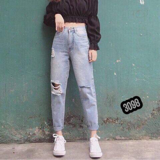 [ Mã FAMAYWA giảm 10K đơn 50K] quần baggy rách tua gấu mã 47 | BigBuy360 - bigbuy360.vn