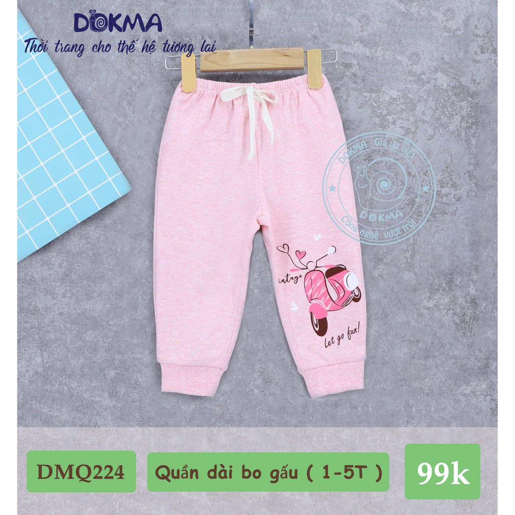 Dokma - Quần dài bo gấu BT+BG 1-5y DMQ224