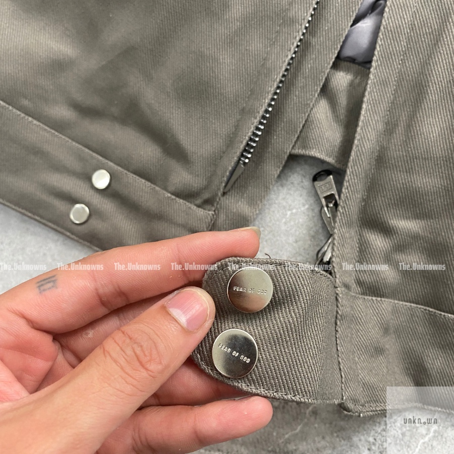 👑👑-Áo Khoác  Bomber Jacket Fear of God Sixth Collection God Grey, Áo Bomber Jacket FOG cao cấp
