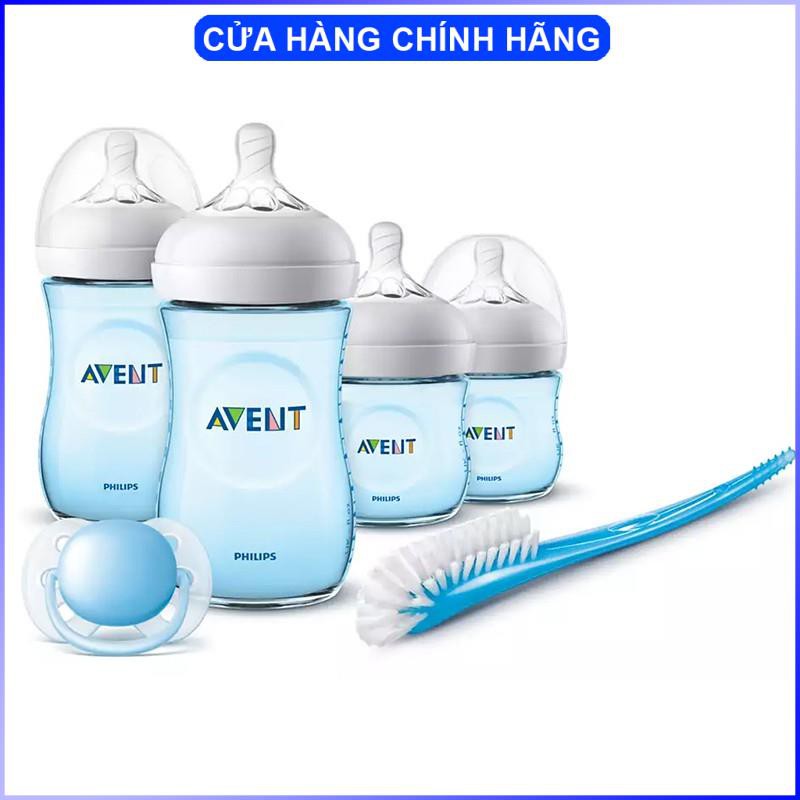 Bộ bình sữa, ty ngậm thiết kế tự nhiên Philips Avent - Chọn màu
